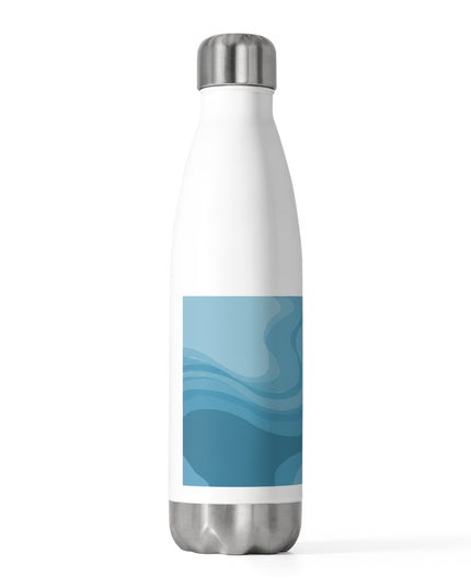 Sky Blue Wavey 20oz Insulated Water Bottle
