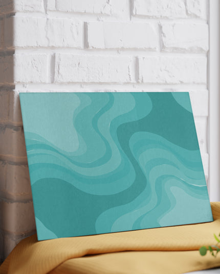 Tif Green Wavey 8" x 11" Glass Cutting Board