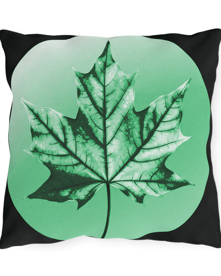 Mint Green Maple Leaf 16" x 16" Outdoor Pillow