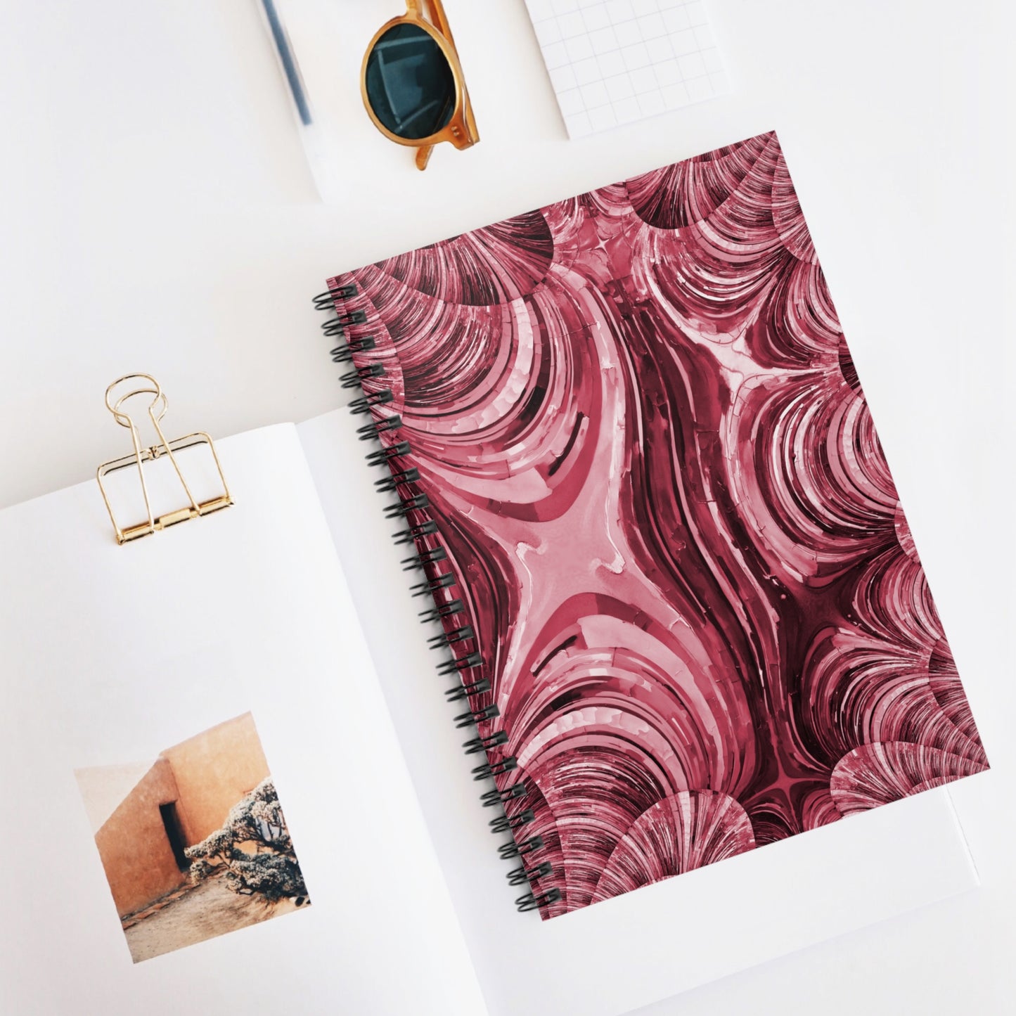 Uzi Spiral Ruby Spiral Notebook - Ruled Line, 6" x 8", 118 pages