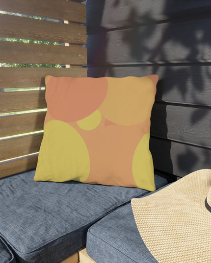 Pastel Bright Oranges Patches 16" x 16" Outdoor Pillow