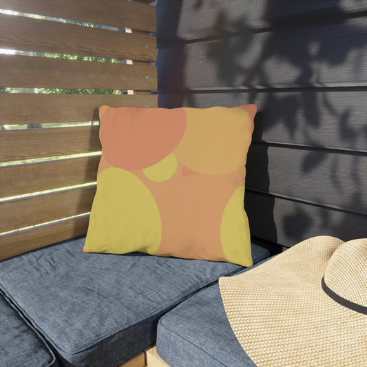 Pastel Bright Oranges Patches 16" x 16" Outdoor Pillow