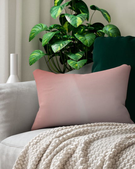 Rose Red Fade Spun Polyester Lumbar Pillow, 20" x 14"