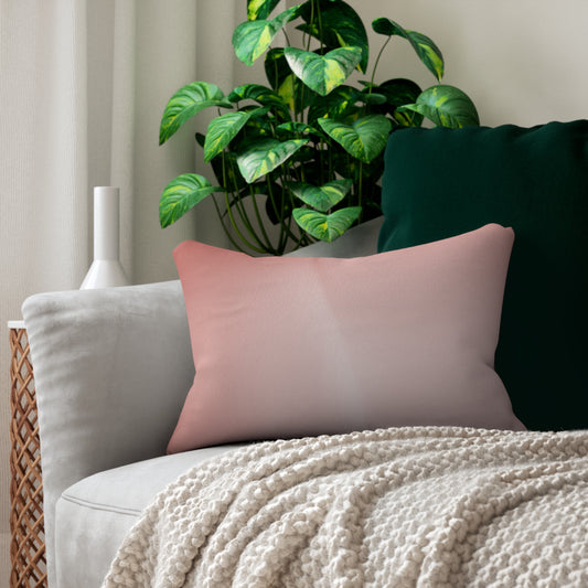 Rose Red Fade Spun Polyester Lumbar Pillow, 20" x 14"