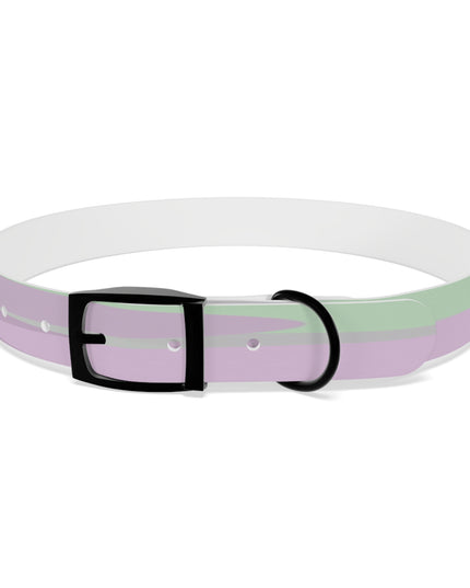 Pastel Lavender Purple and Soft Green Patches Extra Large Dog Collar