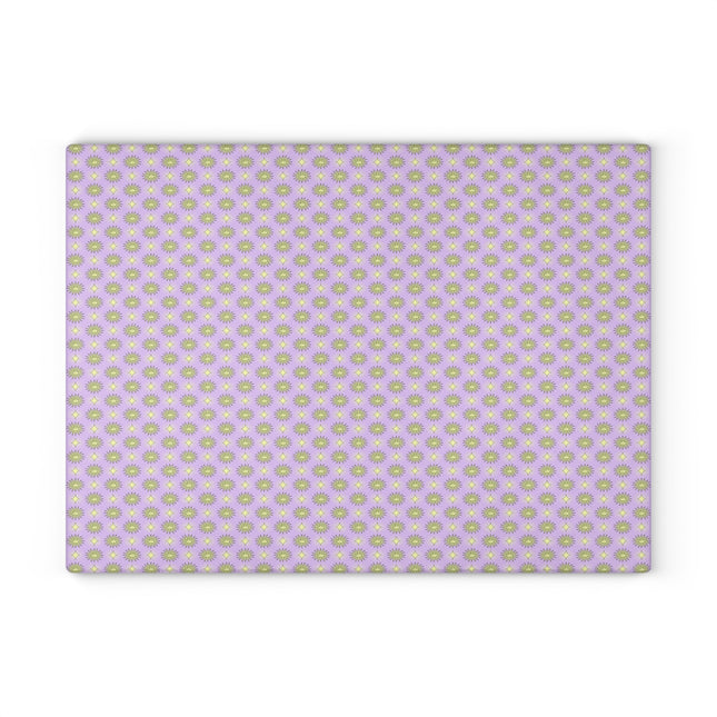 Magenta Star-crossed Bodies Glass Cutting Board, 11" x 15"