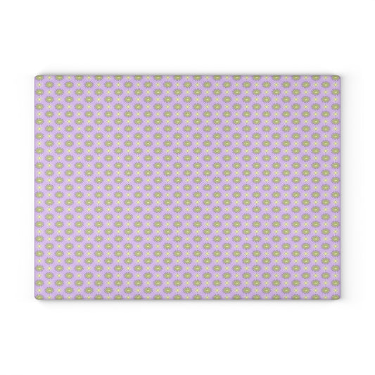 Magenta Star-crossed Bodies Glass Cutting Board, 11" x 15"