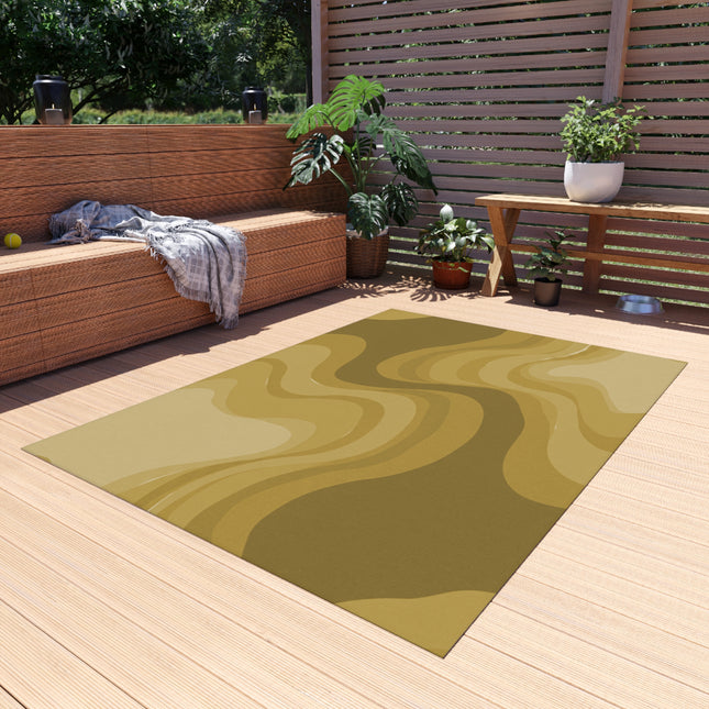 Brown Wavey 60" x 84" Outdoor Rug