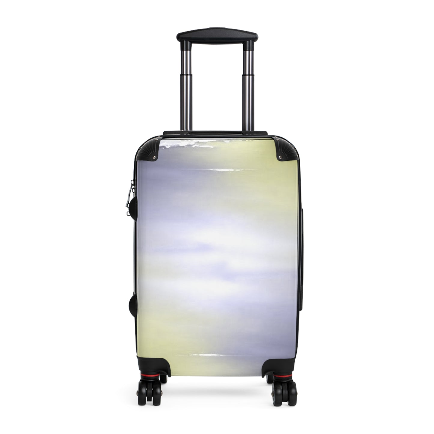 Lavender Sea Golden Fog Small Suitcase with built in lock, 4 double-wheels, telescopic handle, and ABS back hard-shell