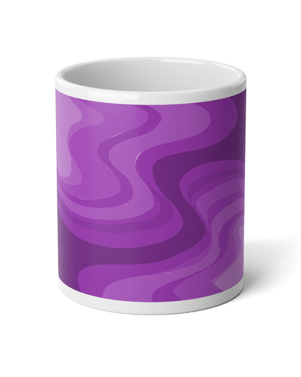 Wavey Purple Wavey 20 oz White Glossy Jumbo Mug