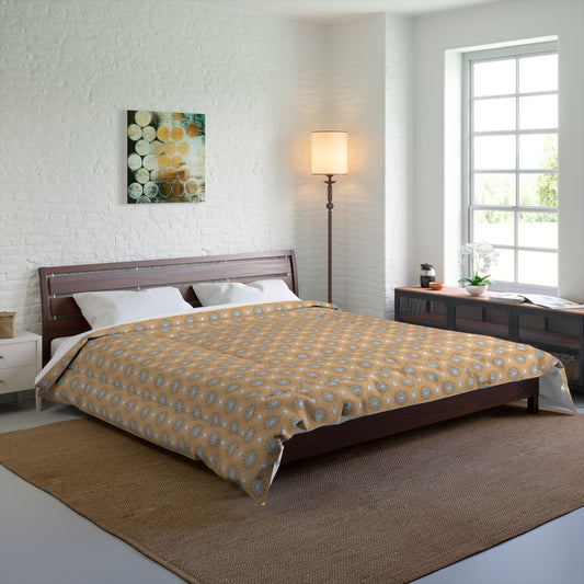 Tan Sunset Star-crossed Bodies Comforter, 104" × 88"