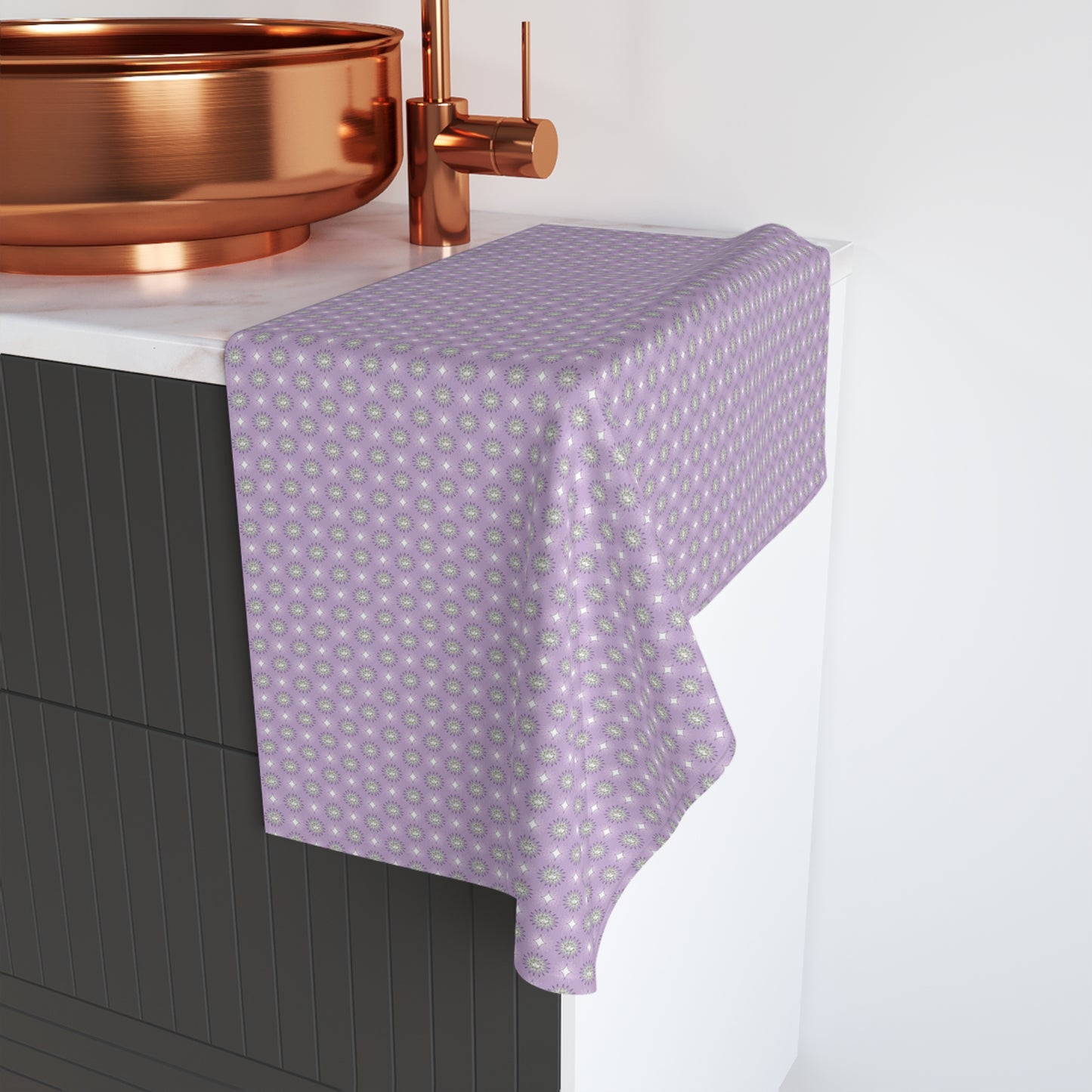Lavender Star-crossed Bodies Hand Towel, 16" x 28"