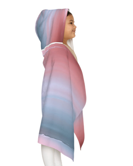 Gray Sea Pink Fog Youth Hooded Towel, 24" x 48"