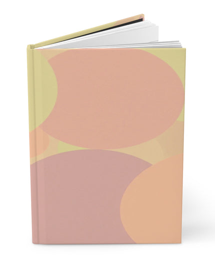 Pastel Hot Peach Patches 5.75" x 8" Hardcover Journal Matte with 150 lined pages