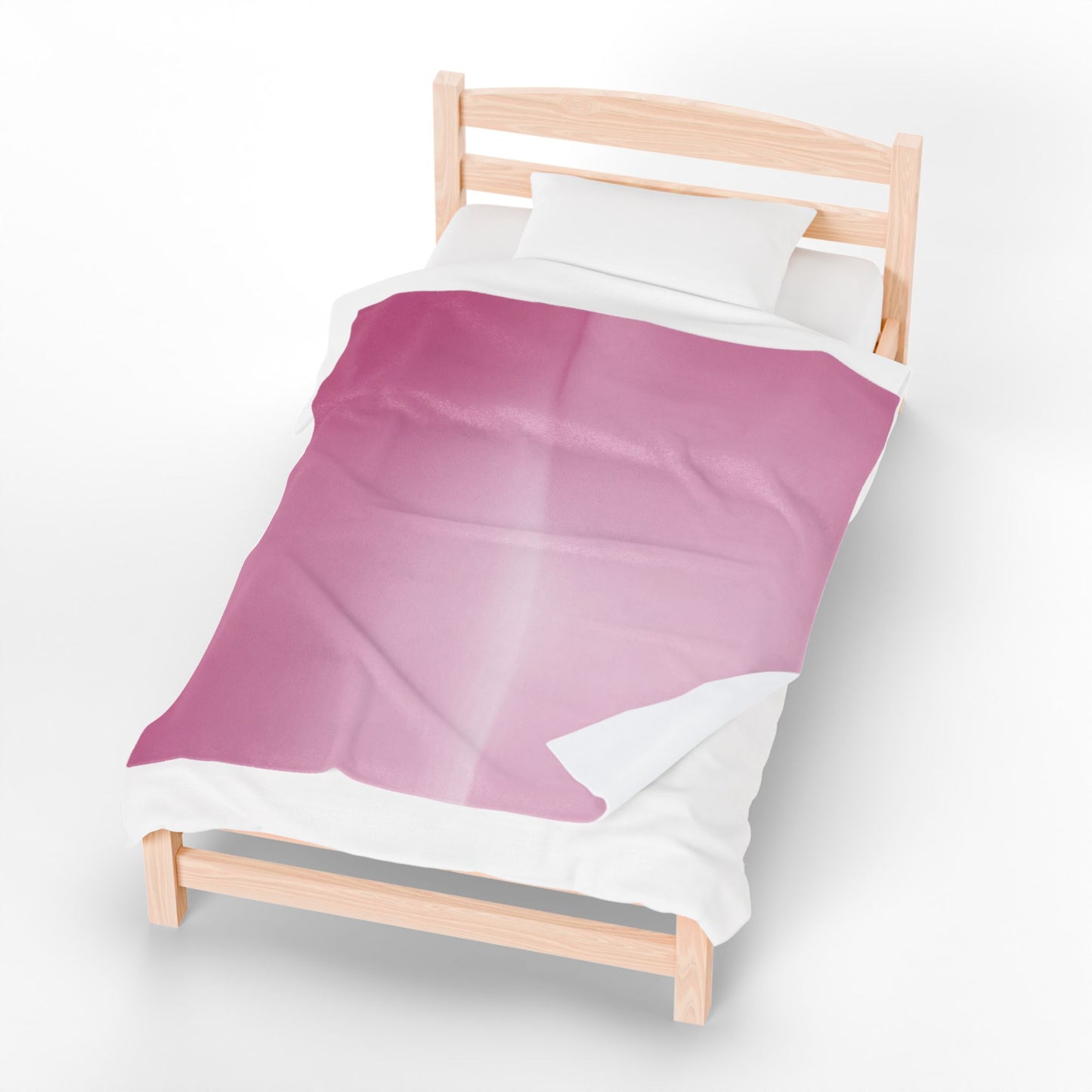 Pink Blush Fade Velveteen Plush Blanket, 50" x 60"