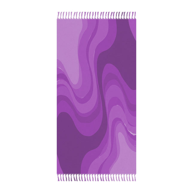 Wavey Purple Wavey 38" × 81" Boho Beach Cloth