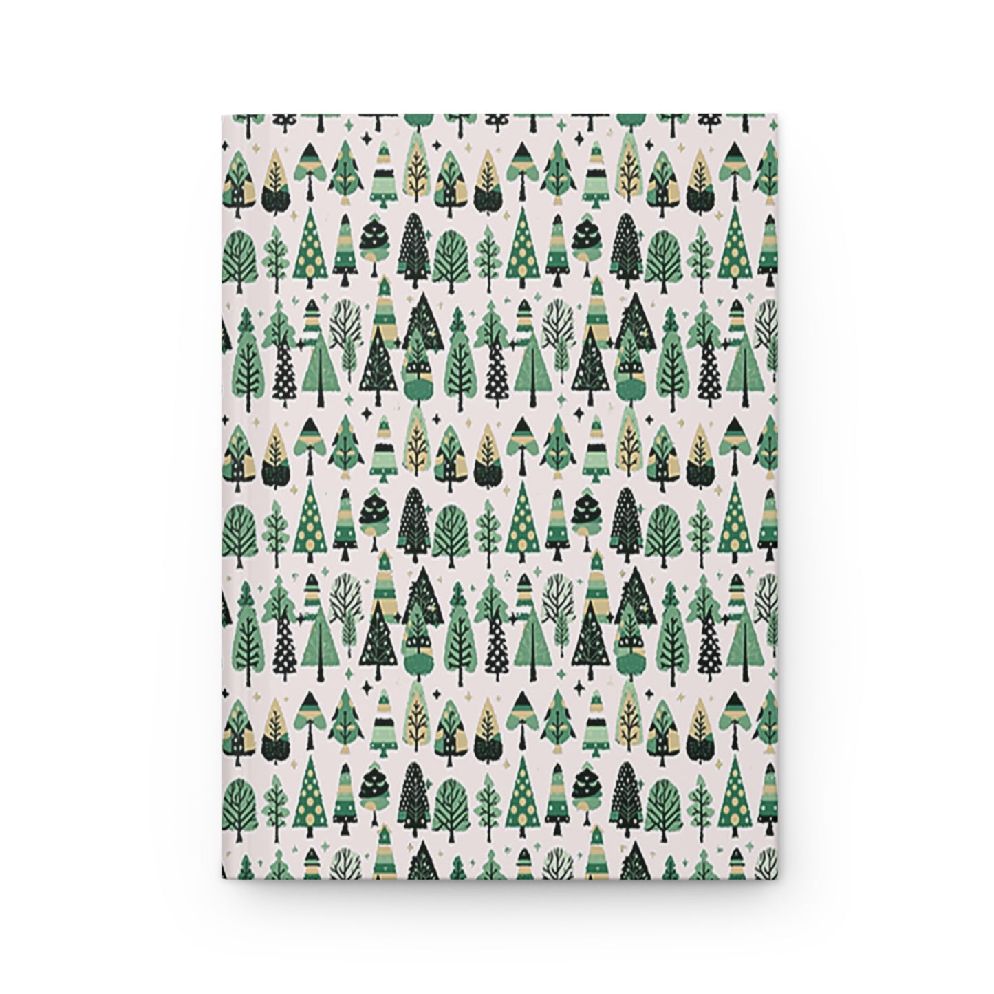 Mini Vintage Green Trees 5.75" x 8" Hardcover Journal Matte with 150 lined pages