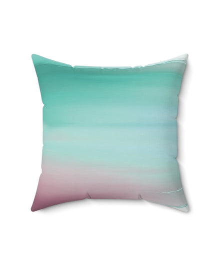 Green Sea Lavender Fog 16" x 16" Faux Suede Square Pillow