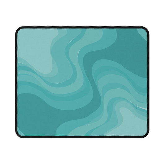 Tif Green Wavey Non-Slip Gaming Mouse Pad, 9.5" X 8" Rectangle