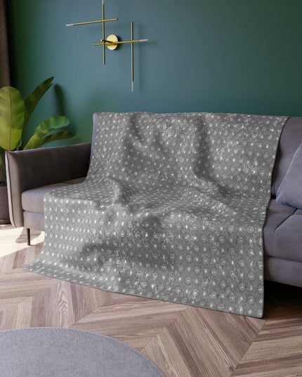 Desaturated Star-crossed Bodies Crushed Velvet Blanket, 50" x 60"
