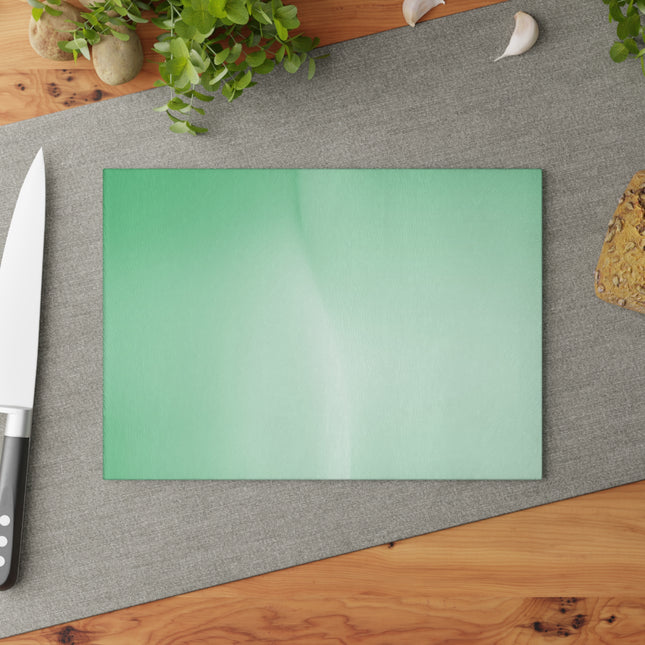 Mint Fade 8" x 11" Glass Cutting Board