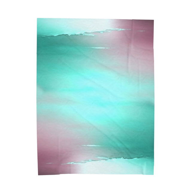 Green Sea Lavender Fog Velveteen Plush Blanket, 60" x 80"