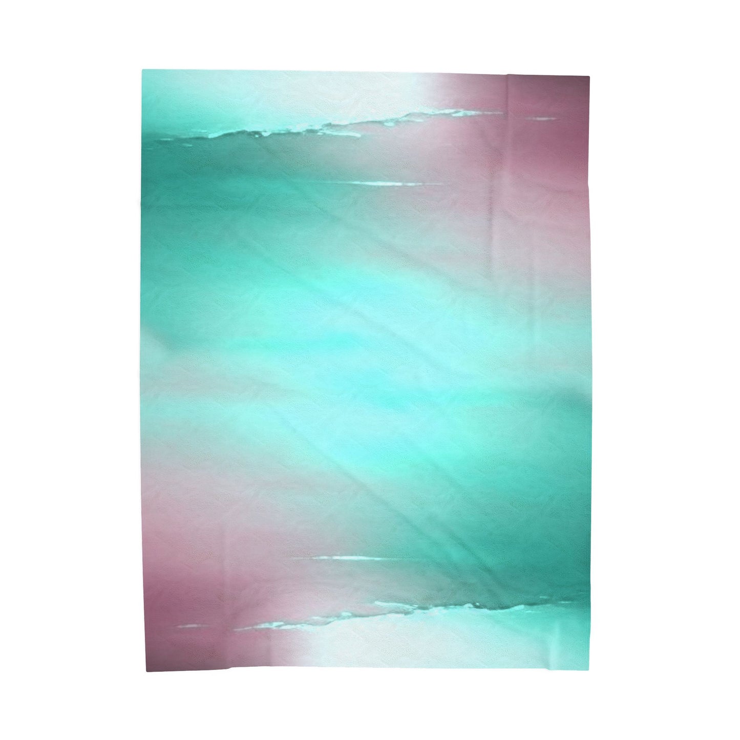 Green Sea Lavender Fog Velveteen Plush Blanket, 60" x 80"