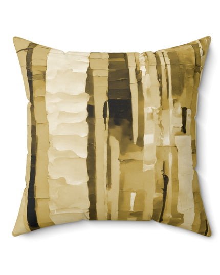 Striped Light Brown Pastel 20" x 20" Faux Suede Square Pillow