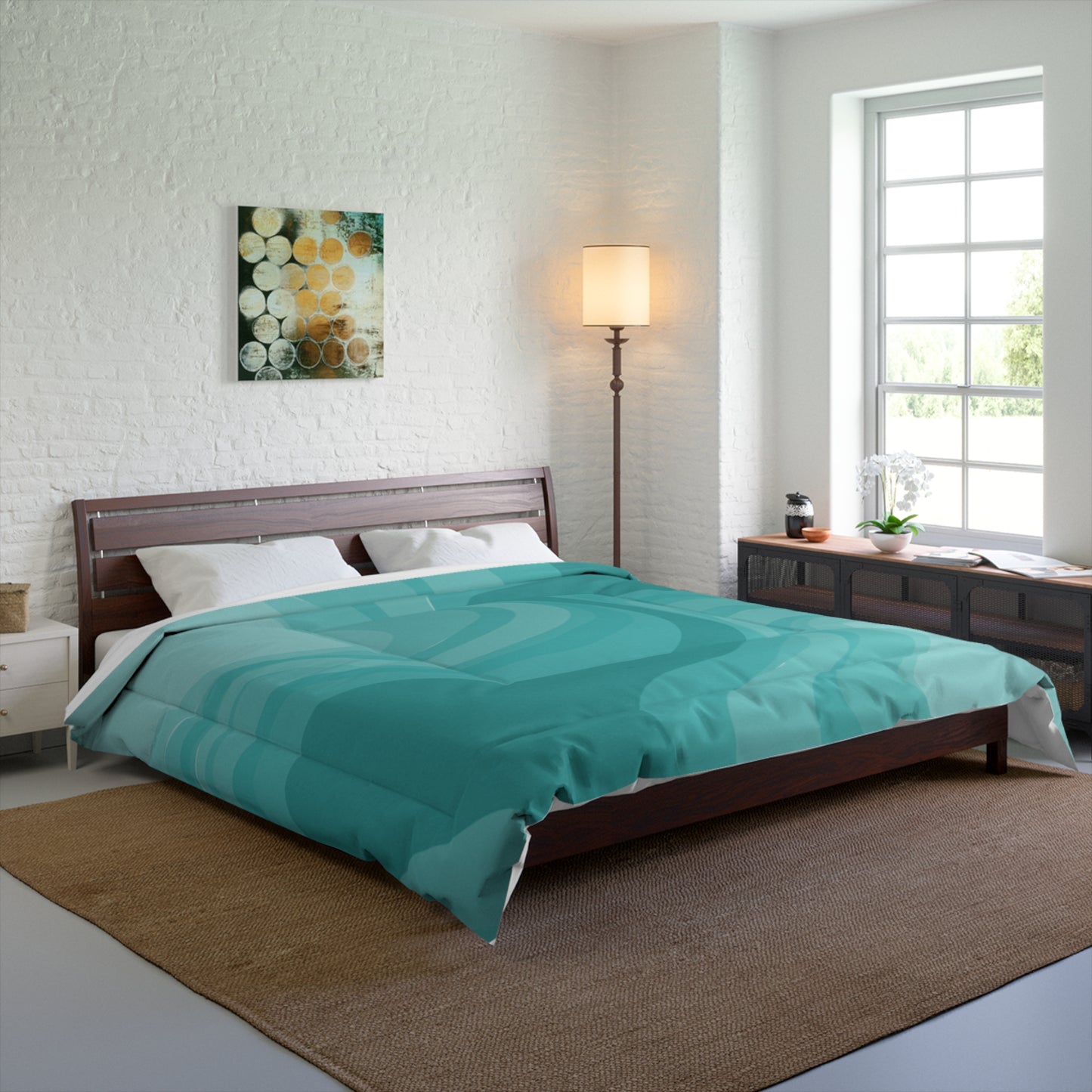 Tif Green Wavey 104" × 88" Comforter