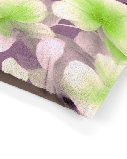 Lime Lavender Floral Bunch Pet Bed, 28" × 18"
