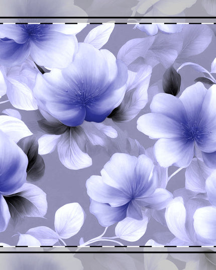 Indigo Blossom Floral Bunch Cotton Twill Napkin, 10" x 10"