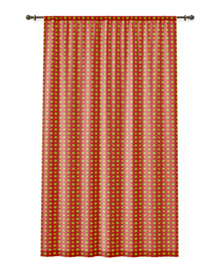Late Evening Star-crossed Bodies Sheer Window Curtain, 50" x 84", partially transparent