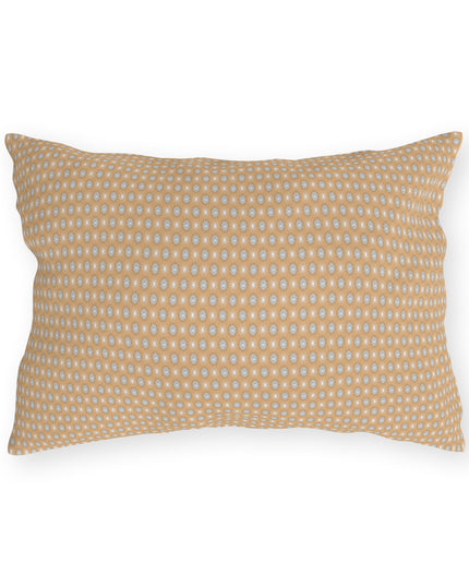 Tan Sunset Star-crossed Bodies Outdoor Pillow, 20" x 14"