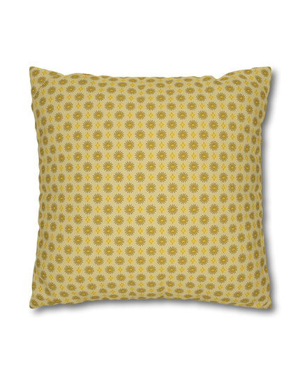 Lemongrass Star-crossed Bodies Spun Polyester Square Pillowcase, 14" x 14"