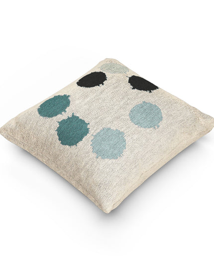 Tif Green Barrel Woven Pillow, 17" x 18"