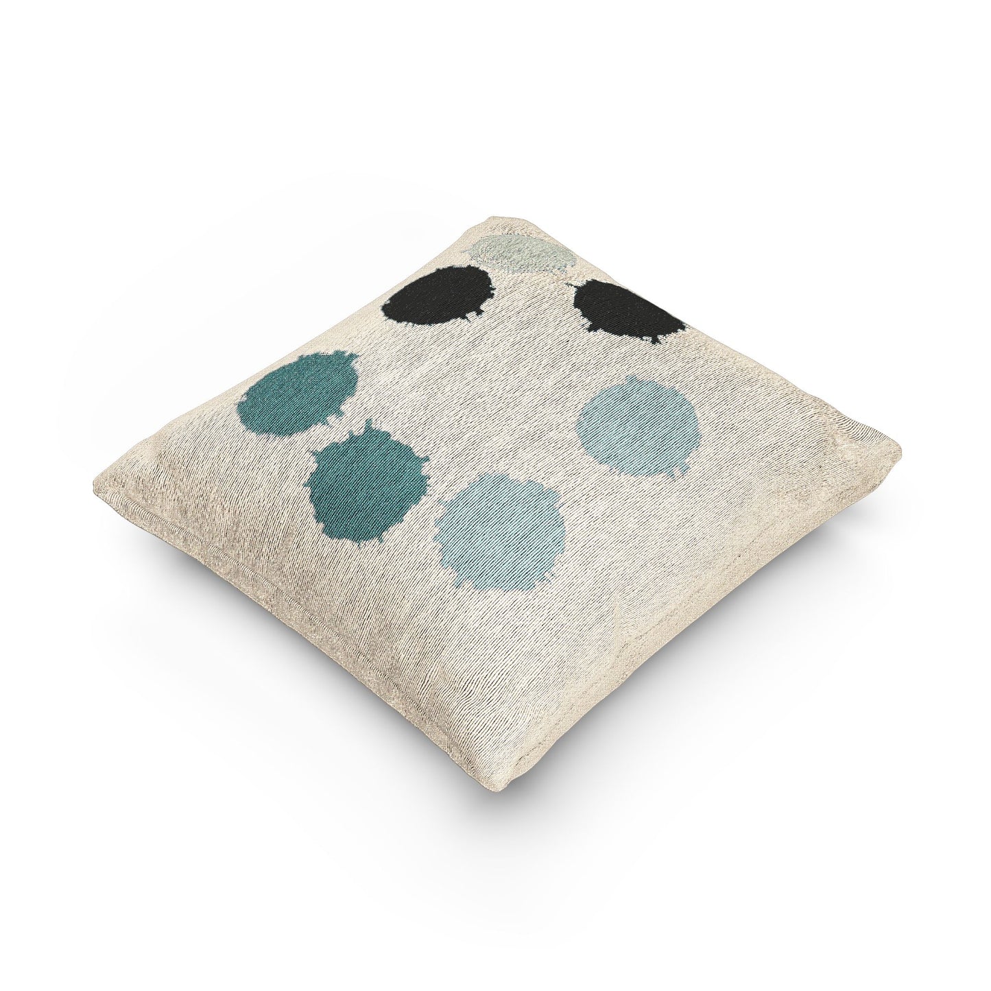 Tif Green Barrel Woven Pillow, 17" x 18"