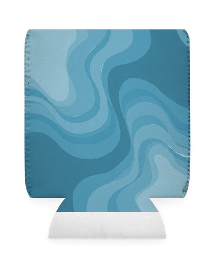Sky Blue Wavey 12 oz Can Cooler Sleeve