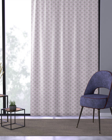 Pink Mornings Star-crossed Bodies Sheer Window Curtain, 50" x 84", partially transparent