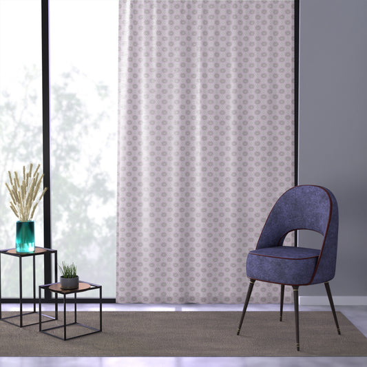 Pink Mornings Star-crossed Bodies Sheer Window Curtain, 50" x 84", partially transparent