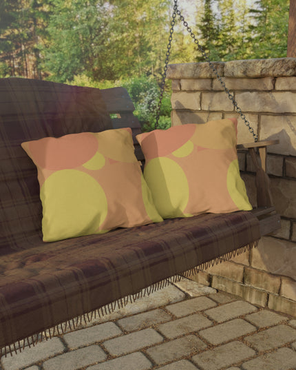 Pastel Bright Oranges Patches 18" x 18" Outdoor Pillow
