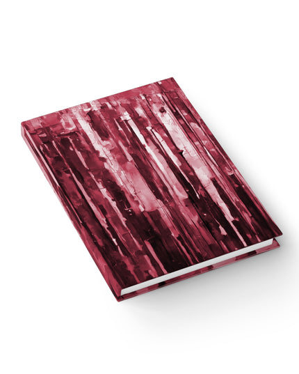 Striped Ruby 5" x 7" Journal - 128 Ruled Line pages