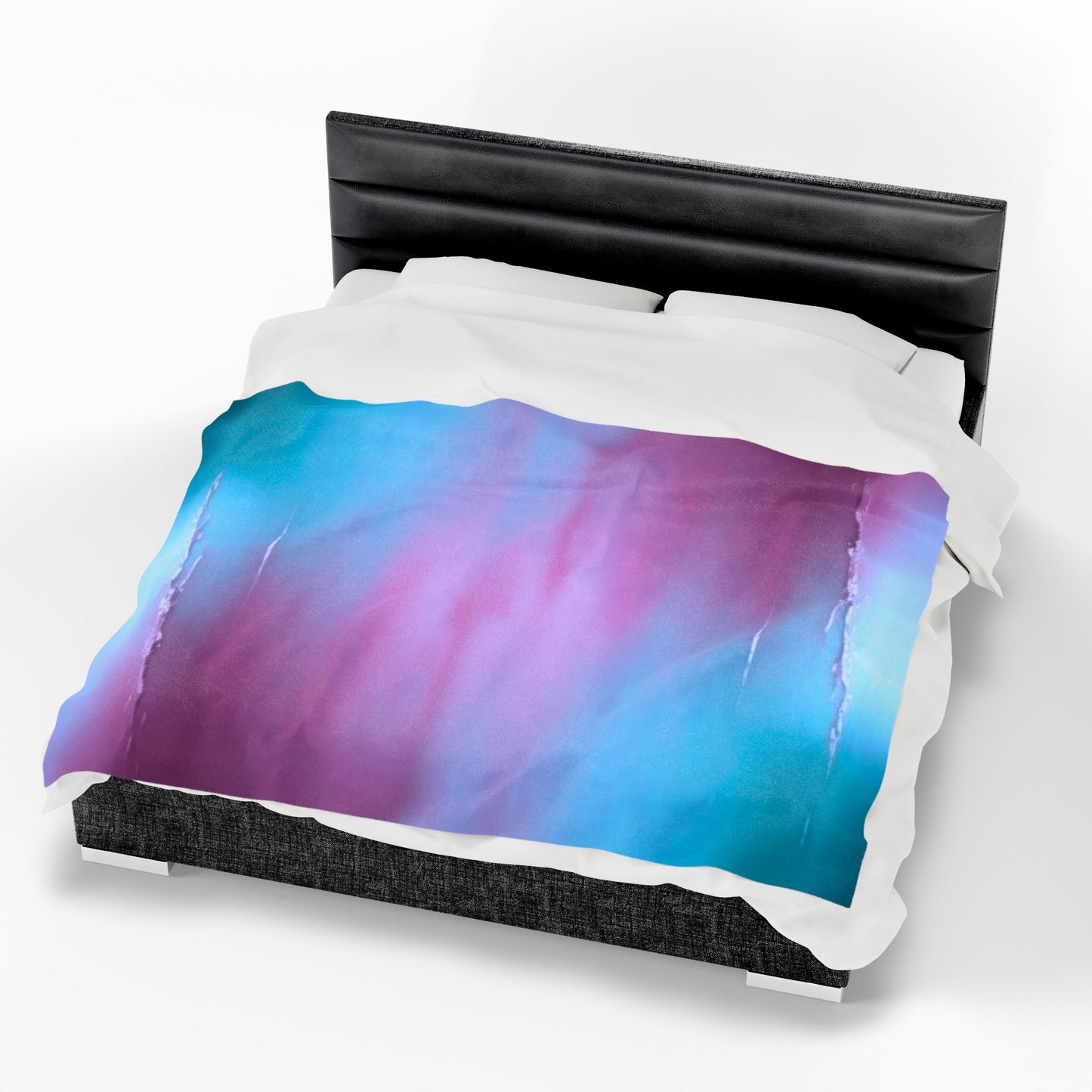 Wine Sea Blue Fog Velveteen Plush Blanket, 60" x 80"