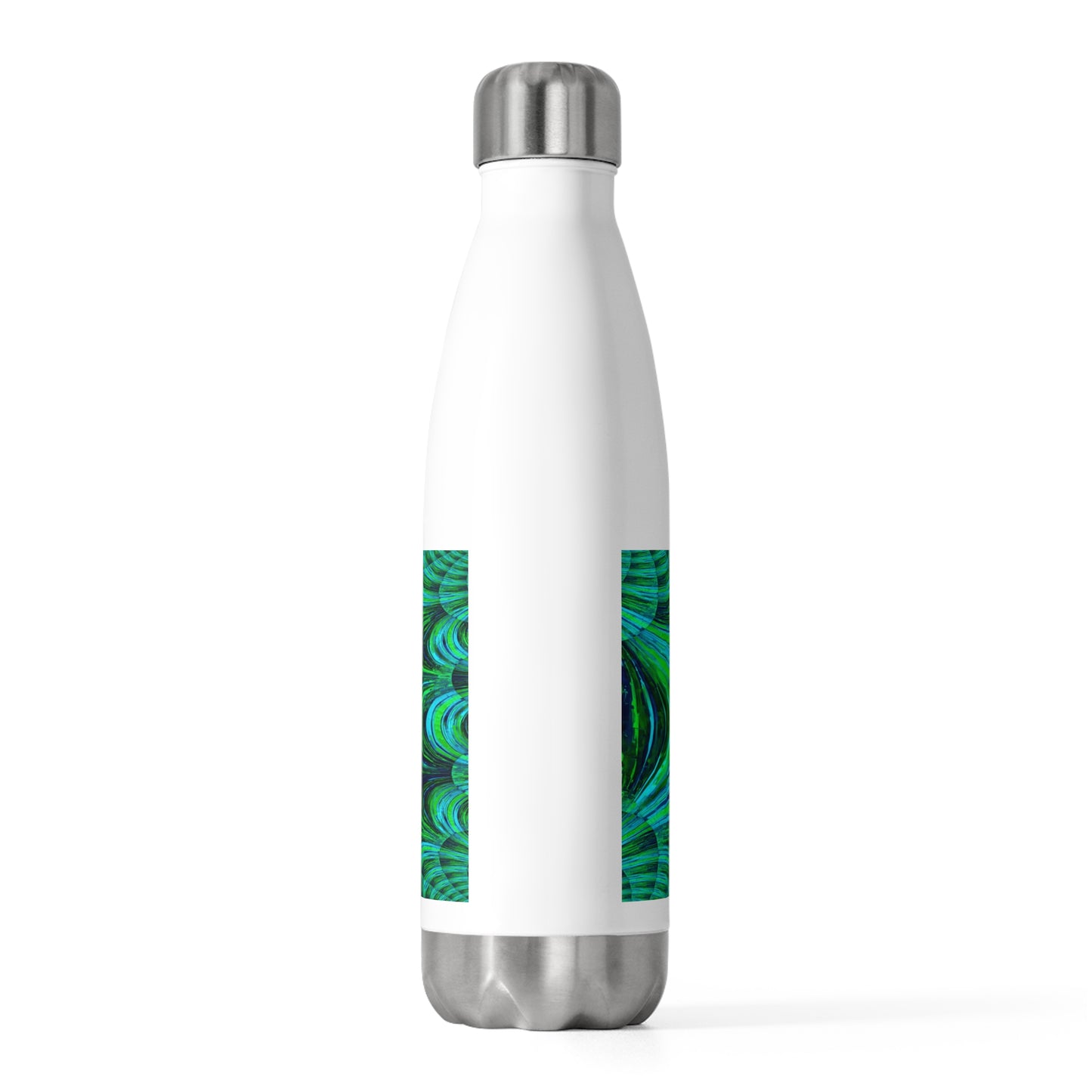Uzi Spiral Blue Green 20oz Insulated Water Bottle