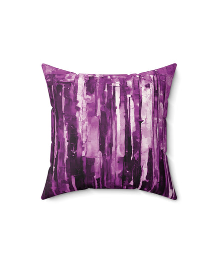 Striped Powder Lavender 14" x 14" Faux Suede Square Pillow