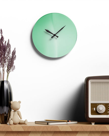Mint Fade Acrylic Wall Clock, Round or Square, 10.75" x 10.75"