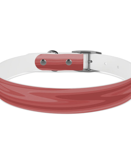 Power Red Wavey Large Dog Collar