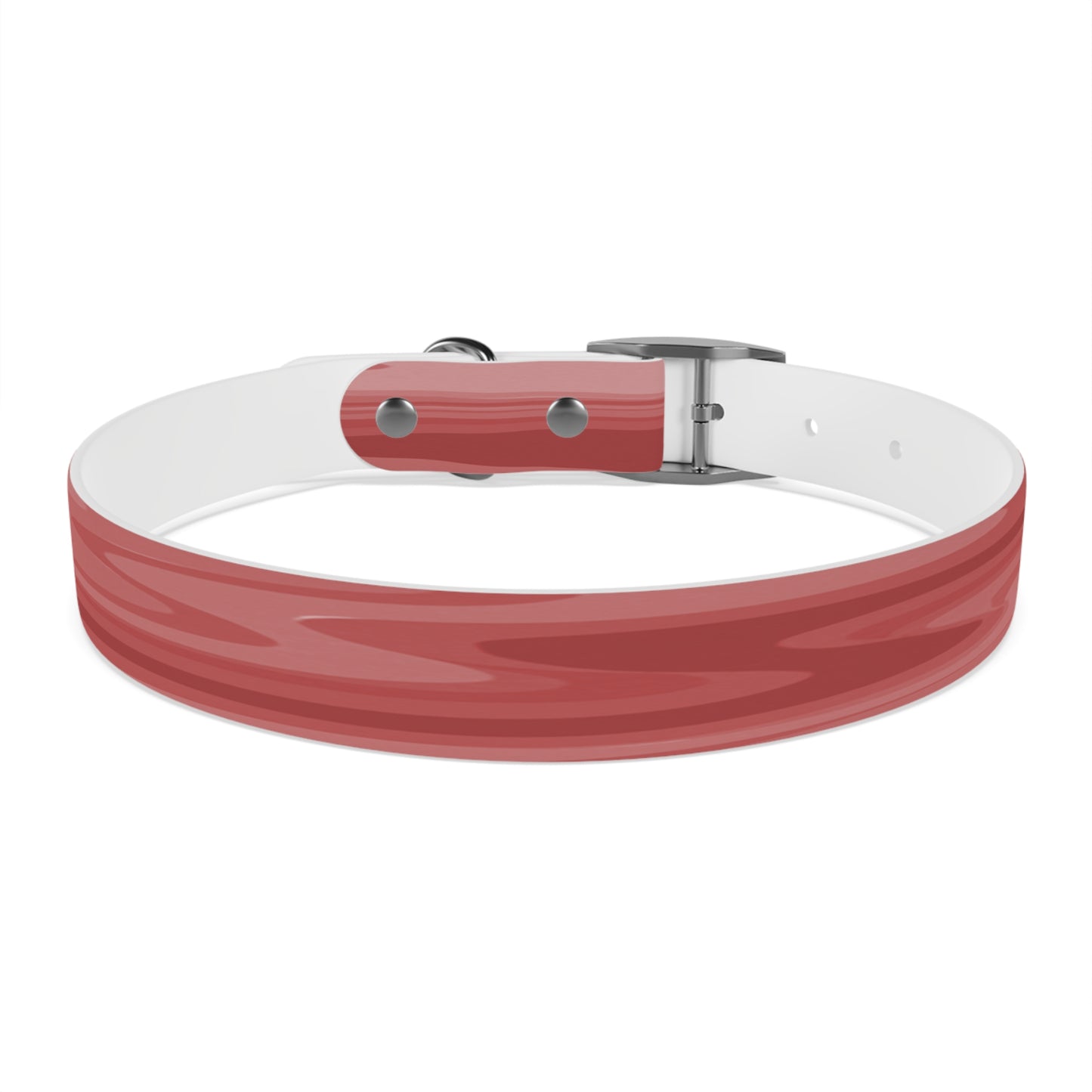 Power Red Wavey Large Dog Collar