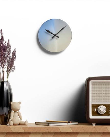 Cobalt Fade Acrylic Round Wall Clock, 8" x 8"