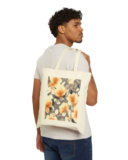 Soft Blossom Floral Bunch Cotton Canvas Tote Bag