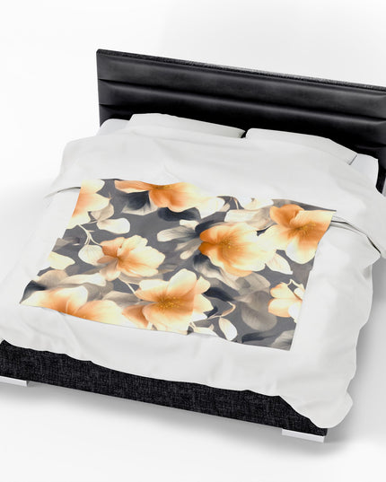 Soft Blossom Floral Bunch Velveteen Plush Blanket, 50" x 60"